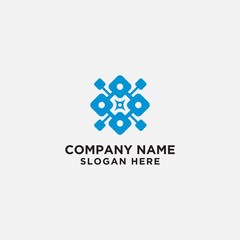 Neuron logo icon. vector technology template.