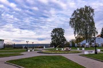  Vladimir city autumn landscape, Russia, Translate: Patriarchal Garden