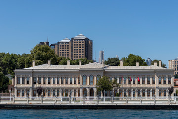 Fototapeta premium View from Bosporus to Dolmabahce Palace city of Istanbul