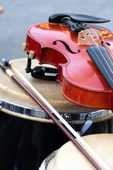 Violin or fiddle, wooden string instrument