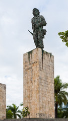 Santa Clara, Cuba-14 October, 2016. Bronze statue of Che Guevara at the Plaza de la Revolution, Mausoleum is resting place of Che Guevara and other fighters.
