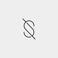 Letter S SS Logo Design Simple Vector - obrazy, fototapety, plakaty