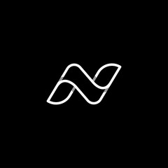 Letter N NN Logo Design Simple Vector