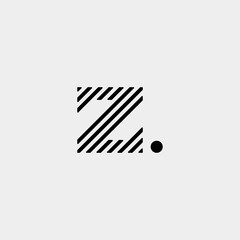 Letter Z ZZ Logo Design Simple Vector