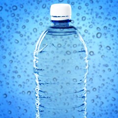 Bottle of water isolated on white background.