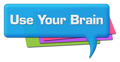 Use Your Brain Blue Colorful Comment Symbol 