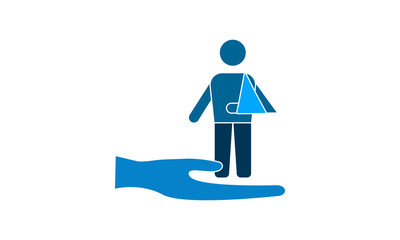  Injury Insurance icon flat. Illustration isolated vector sign symbol.