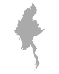 Karte von Myanmar