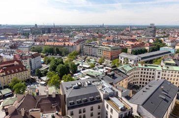 Deurstickers Victualienmarkt Munich, aerial view © Ulrich Willmünder