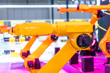 robot arm in factory