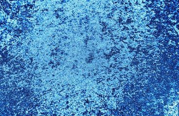 Grain blue paint wall background or texture