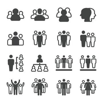 people and group icon set,vector and illustration
