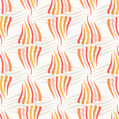 Modern seamless pattern. Repeating colorful background in orange colors. Ethnic pattern for fashion prints, wallpaper and textile design.