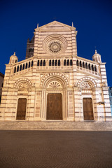 Fototapeta na wymiar Grosseto, the cathedral by night