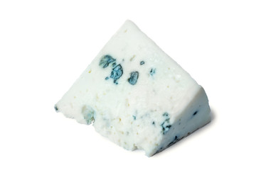 cheese with mold isolated on white background