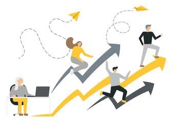 Vector flat illustration of business