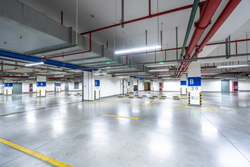 underground parking lot