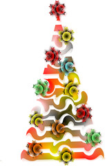 Fototapeta na wymiar Christmas theme,set of stylized Christmas trees
