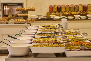 buffet meals in a hotel