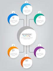 Business infographic labels template with 8 options.Creative concept for infographic