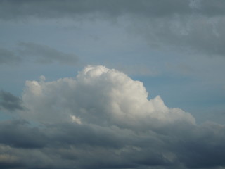 Puffy storm clouds