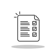 Quality check icon in flat style. Audit / Compliance / Report symbol for your web site design, logo, app, UI Vector EPS 10.