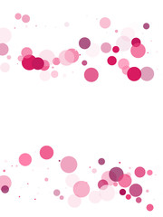 Polka dots confetti vector background.
