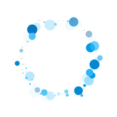 Banner, poster, flyer cool backgound. New Year decoration. Circle confetti flying abstract pattern.