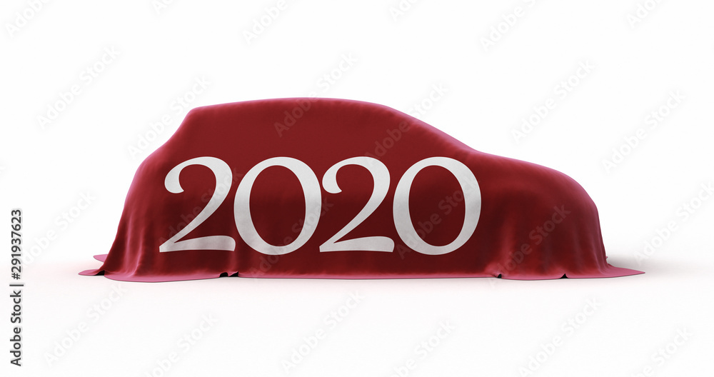Poster 2020 car. image with clipping path