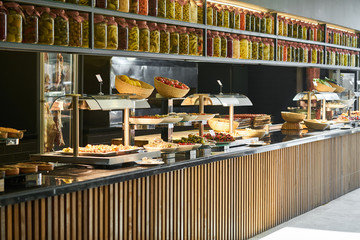 buffet meals in a hotel