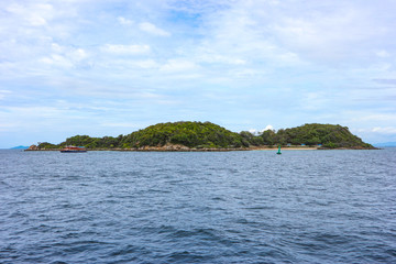 Fototapeta premium island and natural oversea blue sea water background.