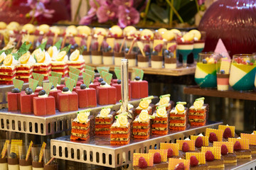 buffet meals in a hotel