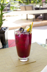 Ice fresh cocktail in a hot day