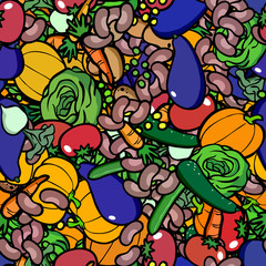 Kachelbarer nahtlose Gemüse Hintergrund Textur