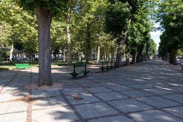 walkway and bench in Vichy France