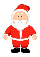 santa claus isolated on white. flat design adapted for web sites and mobile applications. new year and christmas .vector image
