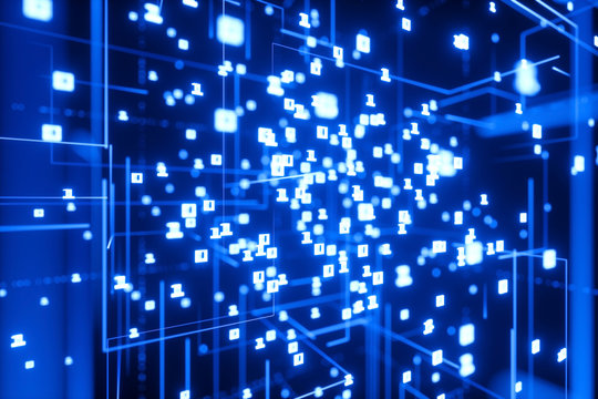 Bin&auml;re Zahlen als Cyberspace Hintergrund