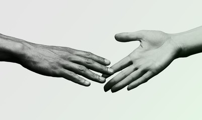Shake hands isolated on  background.
