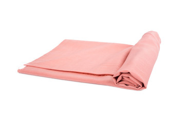 Pink cotton linen on a white background.