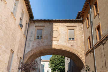 Fototapeta na wymiar city medieval architecture Avignon in Provence
