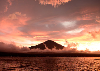 Mount Fuji during a typhoon
