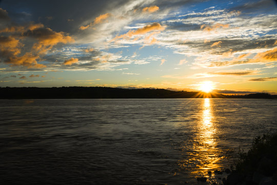 sunset over the sea