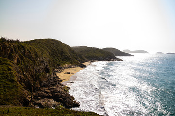 Panoramic view of Brava Beach in Cabo Frio, Rio de Janeiro, Brazil.