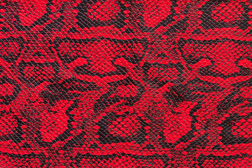Texture of synthetic red snake skin