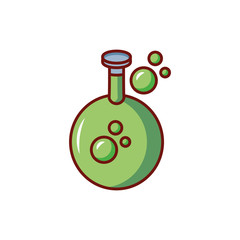 laboratory instrument with bubbles on white background