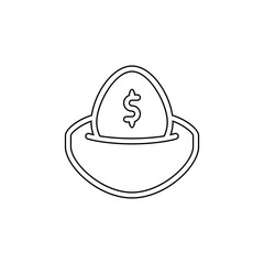 Dollar and egg icon. Savings symbol