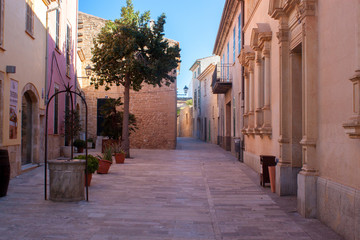 Old streets in the old City Palma de Mallorca 
