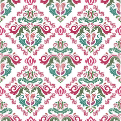 Fototapeta premium Orient vector classic pattern. Seamless abstract background with vintage elements. Orient colored background. Ornament for wallpaper and packaging