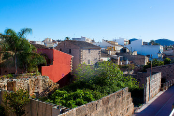 Fototapeta na wymiar Mallorca panorama view with houses