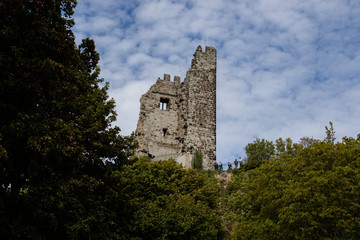 Fototapeta na wymiar The ruins of the castle of Drachenfels in North Rhine Westphalia